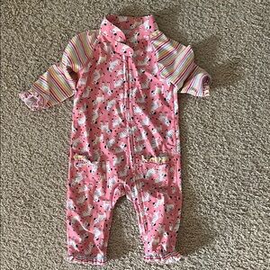 Pink Striped UV skins 2T swim